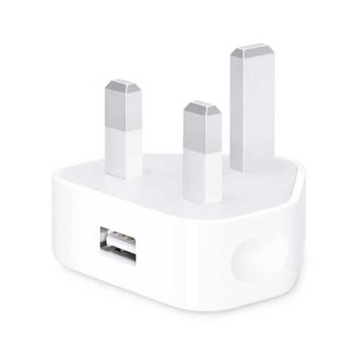 pro8qw Apple 5W USB Power Adapter (UK 3-Pin) - White - Image 1